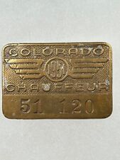 1951 Colorado Chauffeur Badge #51-120 picture