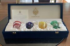🔥 FABERGE 🔥COLORED CRYSTAL SHOT GLASSES Luxury Imperial Collection. Brand New picture