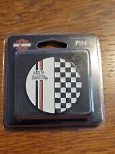 Harley Davidson Checkered Flag Motorcycle Lapel Pin new picture