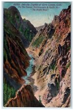 1913 Depths Of Gore Canon River Cliff Denver Moffat Road Colorado CO Postcard picture