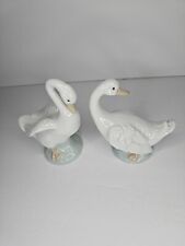vintage fine porcelain swans by Duncan Royal picture