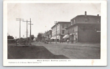 POSTCARD STREET SCENE MAIN STREET BARTON LANDING VERMONT - 1906 picture