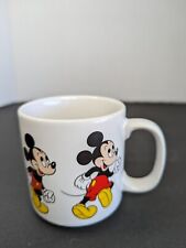 Vintage Disney Mickey Mouse Coffee Mug Tea Cup Mickey Walking all Around  picture