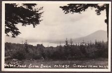 Greenville, ME RPPC 1920s - Wilson Pond from Swan Cottage Photo Postcard picture