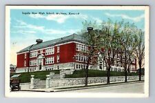 Atchison KS-Kansas, Ingalls New High School, Antique, Vintage Souvenir Postcard picture