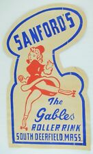 1930's-50's Sanford's The Gables Roller Rink, South Deerfield, Mass. Label B2 picture