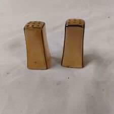 Vintage Beautiful Miniature Japanese Gold Salt And Pepper Shakers 1.75 picture