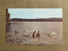 Postcard Spofford NH Summer Camp Notre Dame Lake Swimming Vintage PC picture