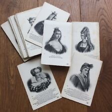 Lot 46 CPA Cards Antique Queens And Kings of France & Characters Historical picture