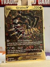 Pokemon Gold Metal Card Giratina V Fun Art Card/ Best Gift  186/196 Collectors picture