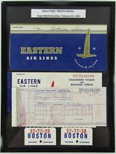 Lot Eastern Airlines Tickets Baggage Claim 1962 Miami to Boston, with Coupon picture
