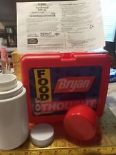 Bryan 1990 Plastic Lunch Box With Thermos Food For Thought picture