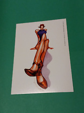 1998 michiko stehrenberger Max Racks Postcard Legs Punk Girl Illustration ART picture