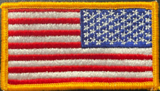 4 Pack, U.S. American Flag Right Shoulder Patches REAL Military Sew-On Insignias picture