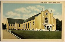 Belton TX Texas First Baptist Church Postcard Vintage picture