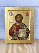 Greek Russian Orthodox Image of Jesus Christ The Teacher Pantocrator Gold Leaf picture