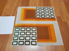 Awesome RARE Vintage Mid Century retro 70s rounded rectangles fabric LOOK  picture