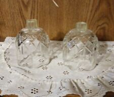 2 Homco Valencia Peg Votive Cup Candle Holder Clear Diamond Ribbed EUC USA picture