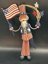 Uncle Sam 4th July Ornament Metal Resin Independence Day Figurine picture
