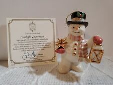 2006 LENOX Annual Snowman Ornament 'STARLIGHT SNOWMAN' Certificate & Box picture