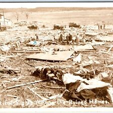 c1940s Deadly Tornado RPPC Pitiful Sights Farm House Ruins Real Photo PC A124 picture