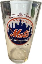 New York Mets Budweiser Bowtie Beer Pint Glass, MLB, 2006, New, Unused, Mint picture