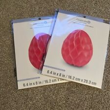 Set of 2 Pink Honeycomb Egg picture