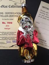 1982 Inge Glas Collection Jeni Heiliger Holy Genie ? German Glass Ornament 7019 picture