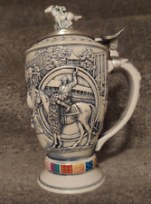 1992 Handcrafted Avon Winner's Circle Stein Equestrian & Horse Racing Vignettes picture
