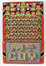 Vintage McCoy Lge Colorful 10 Ct Punch Board Gambling Unused Old Store Stock picture