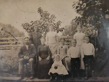 antique TINTYPE FAMILY PHOTO ninth plate 9X7