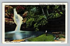 Logan OH-Ohio, Waterfalls At Cedar Falls Vintage Souvenir Postcard picture