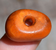 Rare Antique Real Natural Amber African Trade Bead Tribally Used From Mauritania picture