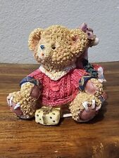 vintage K's Collection Christmas Teddy Bear with gifts and tree resin figurine picture