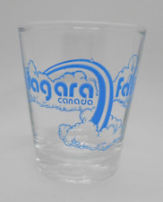 Niagara Falls Canada Souvenir Shotglass Blue Graphic Clouds picture