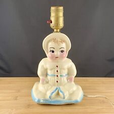 Vintage Ceramic Retro Lamp Baby Nursery Painted Works No Shade￼￼ picture