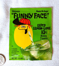 FUNNY FACE Pillsbury LEFTY LEMON-LIME Sealed Pack VTG DRINK MIX 1970s-90s picture