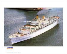SS Oriana Orient Line Ship Art Print – 1960-86 Aerial View – 20