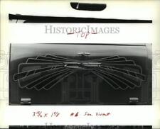 1989 Press Photo Detail of Vintage 1955 Chevy Wagon Appearing in Auto Show picture