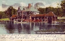 pre-1907 BOAT HOUSE, WILLIAM'S PARK, PROVIDENCE, R. I. glitter card 1906 picture
