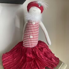 Lady Christmas Flapper Doll Shelf Sitter 19”  Winter Dreams (13” Sitting Height) picture