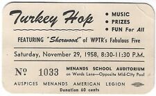 Menands NY Turkey Hop 1958 Card Sherwood WPTR Fabulous Five American Legion picture