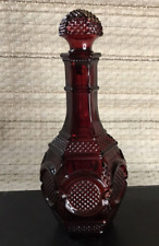 Vintage Avon 1876 Cape Cod Ruby Red Wine Decanter, Excellent picture