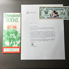 1987 FIRST EDITION $1 DISNEY DOLLAR MICKEY A SERIES WITH RELEASE LETTER & GUIDE picture