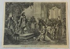 1884 magazine engraving ~ FREDERICK-WILLIAM Welcoming Huguenots picture