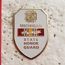 VTG VFW 1995-96 Michigan State Honor Guard Lapel Hat Pin Ribbon Seal Tie Tac picture