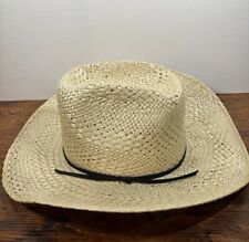 Vintage Bradford Mens Size 7 R Western Straw Cowboy Hat Light Hand Woven picture