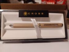RARE GOLDEN LACQUER CROSS TECH 3 MULTIFUNCTION BALLPOINT PEN $120 NEW GIFT picture