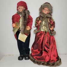 Vintage LOT OF 3 Mom & Kids Christmas Carolers~Large~GUC picture
