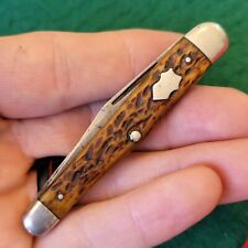 Old Vintage Antique Cattaraugus New York Swell Center Pen Pocket Knife picture